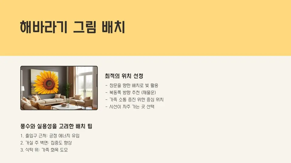 거실 해바라기그림 이미지 8